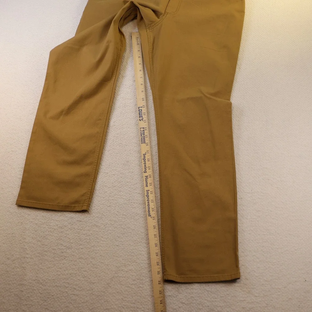 Carhartt Mens 34x32 Work Pants Brown Rugged Flex Relaxed Fit Canvas BN2517-M